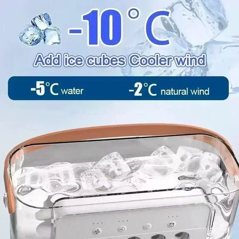 New Portable humidifier fan three in one, mini USB air conditioning fan, LED night light, water mist, home fun air cooler humidi