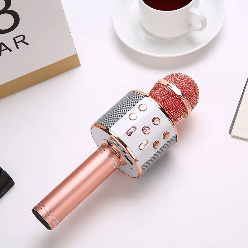 Wireless Karaoke Microphone Bluetooth Studio Noise Cancelling Micro Telephone Video Microphones for Iphone and Live Streaming