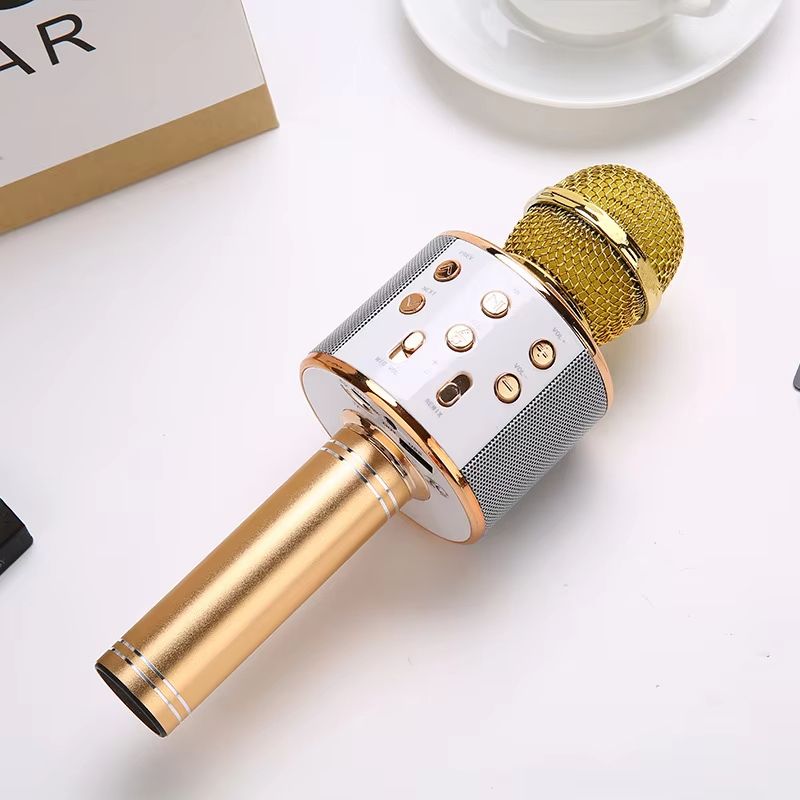 Wireless Karaoke Microphone Bluetooth Studio Noise Cancelling Micro Telephone Video Microphones for Iphone and Live Streaming