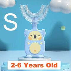 Baby 360 Degree U-shaped Oral Care Cleaning Silicone Soft Toothbrush Cartoon Penguin Koala Cute Children Toothbrush