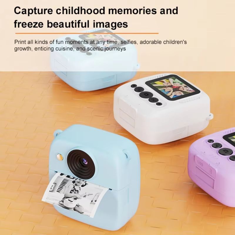 Kids Instant Print Camera Toys 1080P 2.0 Inch Screen Zoom Video Photo Child Birthday Festival Gifts Children Digital Camera Set