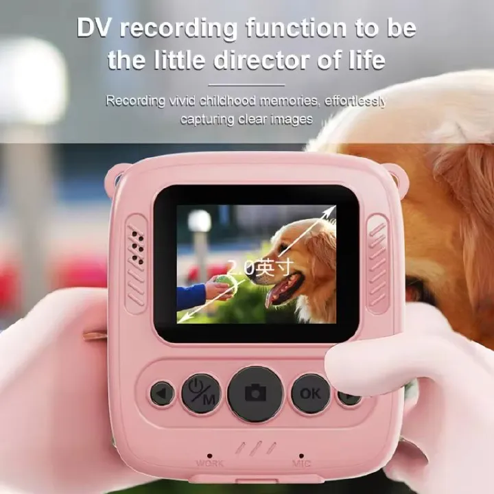 Kids Instant Print Camera Toys 1080P 2.0 Inch Screen Zoom Video Photo Child Birthday Festival Gifts Children Digital Camera Set