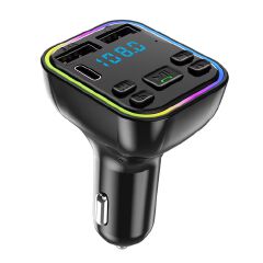 Bluetooth 5.0 FM Wireless Audio Transmitter Car Handsfree PD Type-C Dual USB 3.1A Fast Charger Car MP3 Player Audio Receiver