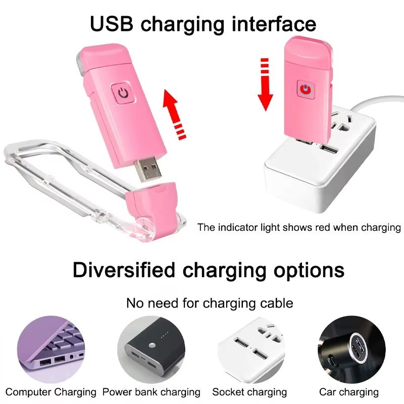 USB Rechargeable LED Book Light 1800K-6000K Portable Clip Desk Light 500mAh Bookmark Reading Light Adjustable Brightness 15 Gear