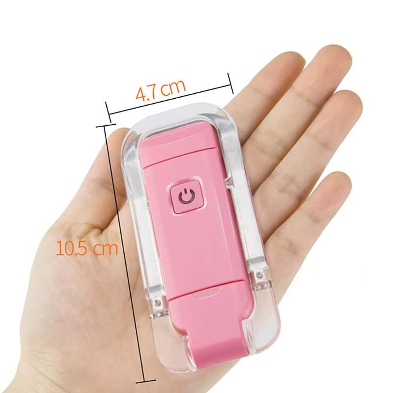 USB Rechargeable LED Book Light 1800K-6000K Portable Clip Desk Light 500mAh Bookmark Reading Light Adjustable Brightness 15 Gear