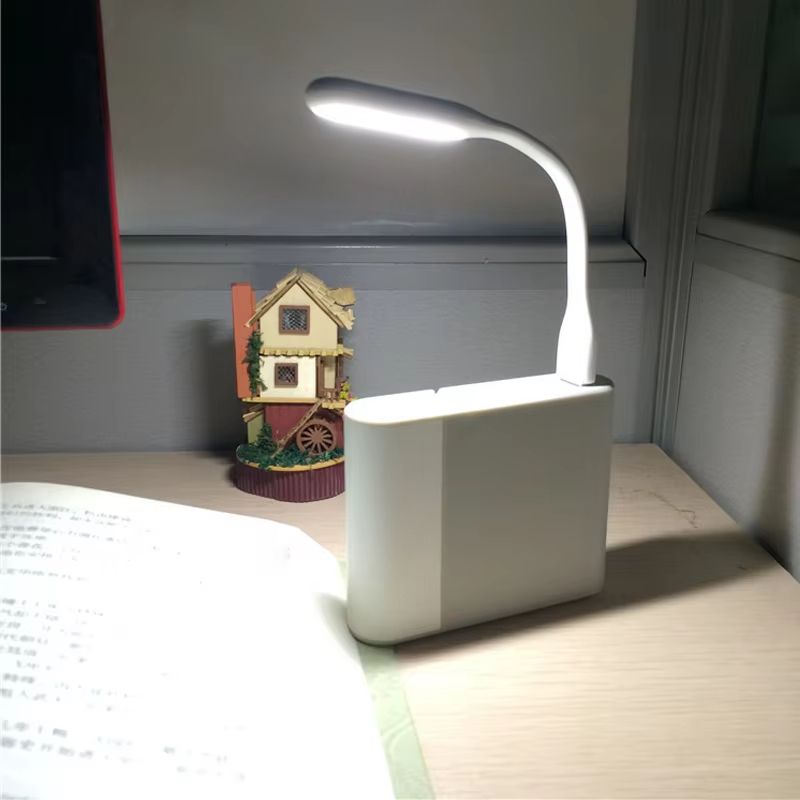10 mixed color USB night lights, LED reading lights, mini book lights, portable camping table lamps suitable for portable power banks, PCs, laptops