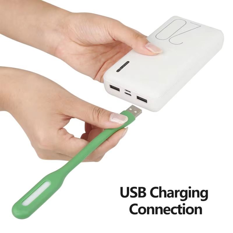 10 mixed color USB night lights, LED reading lights, mini book lights, portable camping table lamps suitable for portable power banks, PCs, laptops