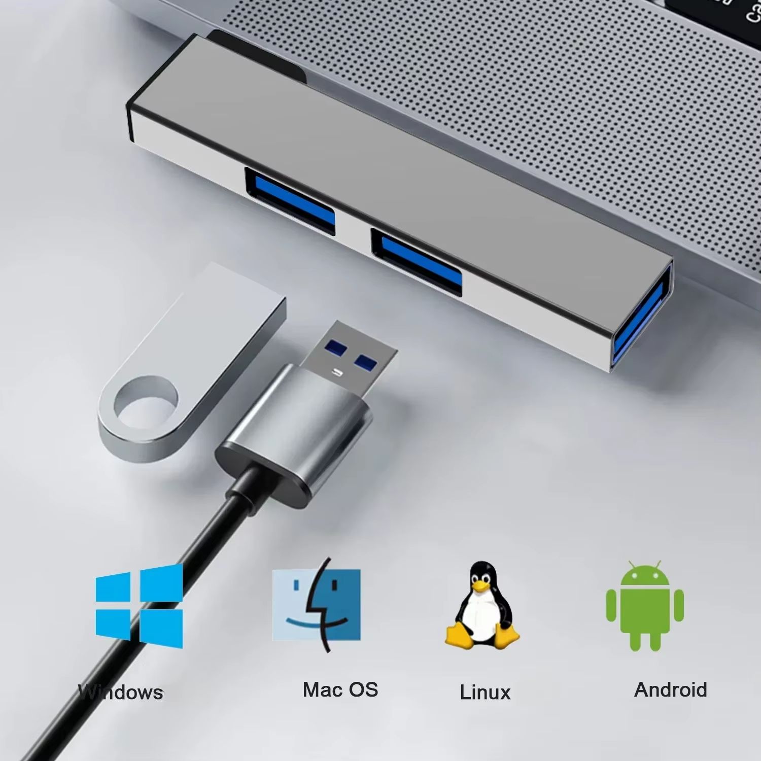3 in 1 USB HUB OTG USB 3.0/Type-C 3.0 To 3 USB USB Splitter Hub Speed 5.0Gbps 3 Port Type C HUB for PC Laptop Notebook