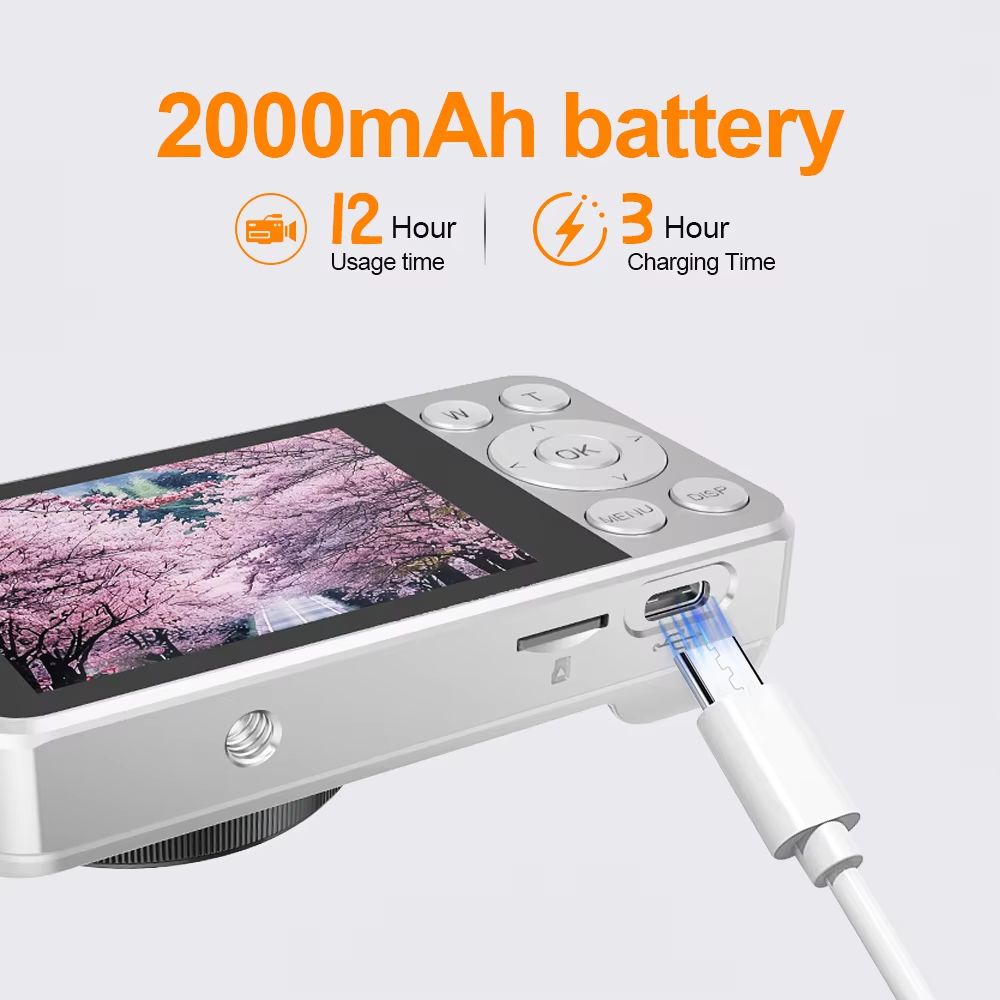 A59 Digital Pocket Camera 4k Video Recording 2000mAh Long Time Recording 2.8 inch LCD Screen Camcorders for Gifts