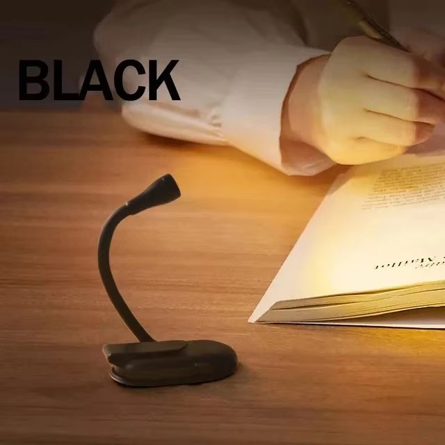 3 Color Mini LED Book Light Eye Protection Adjustable Clip 360° Flip Study Lamp Rechargeable For Travel Bedroom Reading