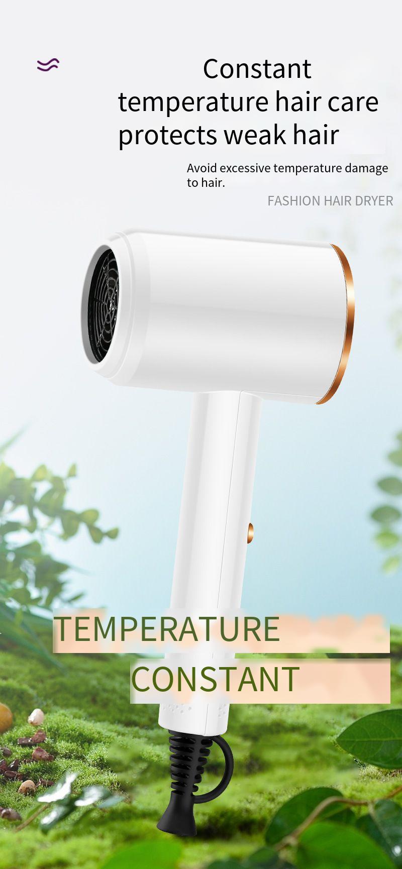 iMZOON 750W Hair Dryer 220V Home & Dorm Portable Hot & Cold Wind Blow Dryer with 3 Speeds Lightweight for Men and Women Travel