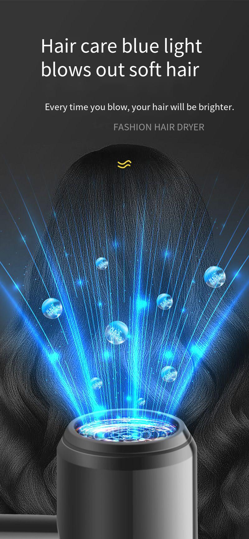 iMZOON 750W Hair Dryer 220V Home & Dorm Portable Hot & Cold Wind Blow Dryer with 3 Speeds Lightweight for Men and Women Travel