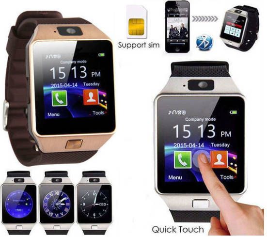 Explosive DZ09 smart Bluetooth phone watch touch screen plug-in card support multi-language intelligent wear and call watch