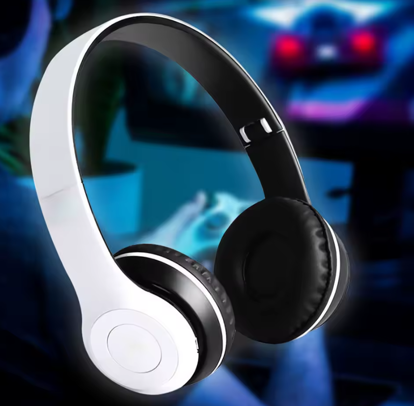 Wireless Headset Over Ear earphone Noise Cancelling Bluetooth-Compatible 5.0 Sports Game Headset Built-in Mic Applicable to mobile phones computers and electronic products Fast delivery within 1-5 day
