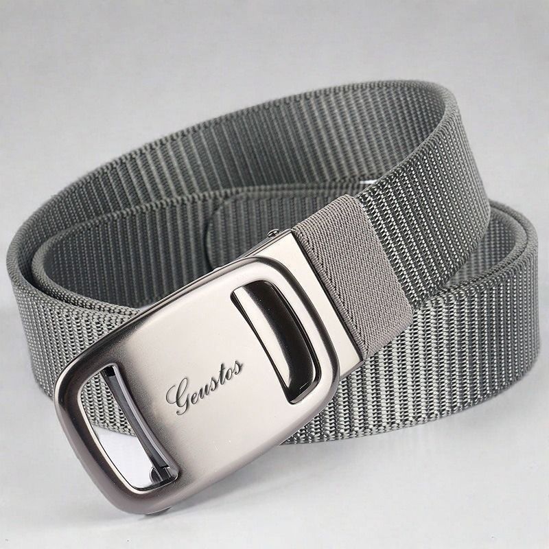 Men's automatic buckle belt male youth student young people canvas women belt trendy casual business belt wear-resistant