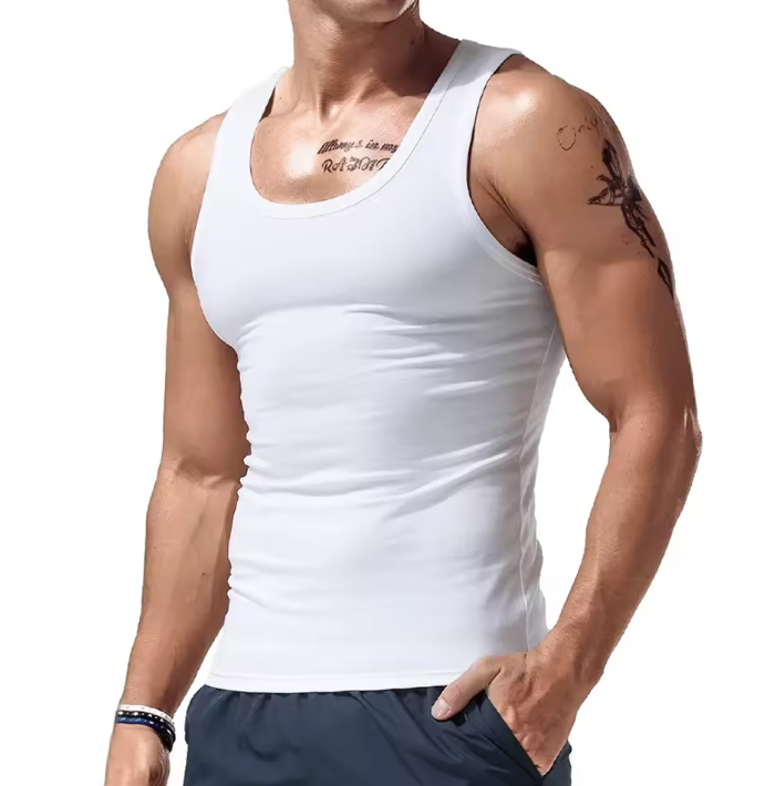 2 pc 2color Black and white vestMen's Vest Trendy Fitness Sports Wear Base Layer Multicolor Sweatshirt Vest Boy clothes Fast delivery within 1-5 days