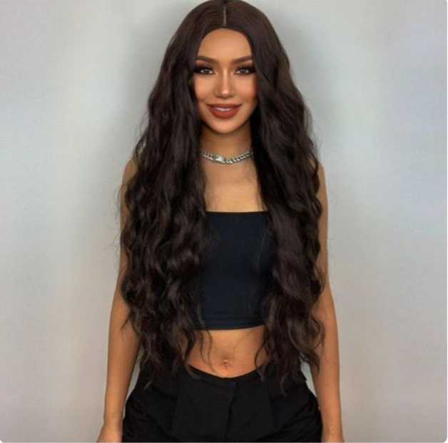 Long Wavy Gray Ash Brown Blonde Ombre  Wigs with Bangs Cosplay Natural Curly Hair Wig for Women Local fast delivery