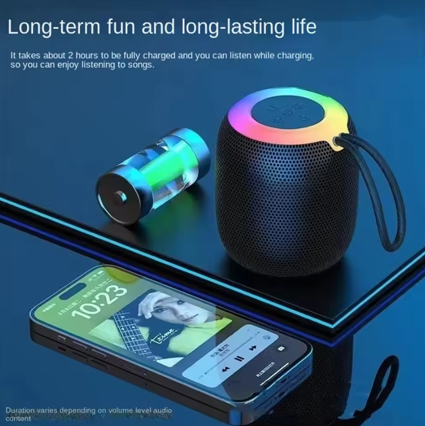 Rechargeable Wireless Bluetooth Speaker  Colorful lights Computer Bar Subwoofer Wireless Stereo Strong Bass Outdoor Speaker Portable Bluetooth Speaker Super Loud Volume Local fast delivery