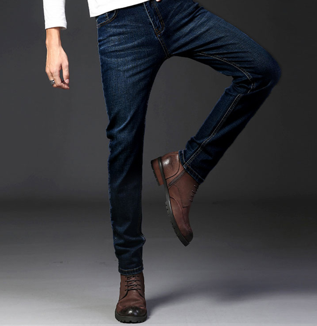 Spring and Summer New Men's Jeans Men Loose Straight Leg Business Men's Pants Casual Work Man Men's Adult Gentleman Long Jeans Fast delivery within 1-5 days