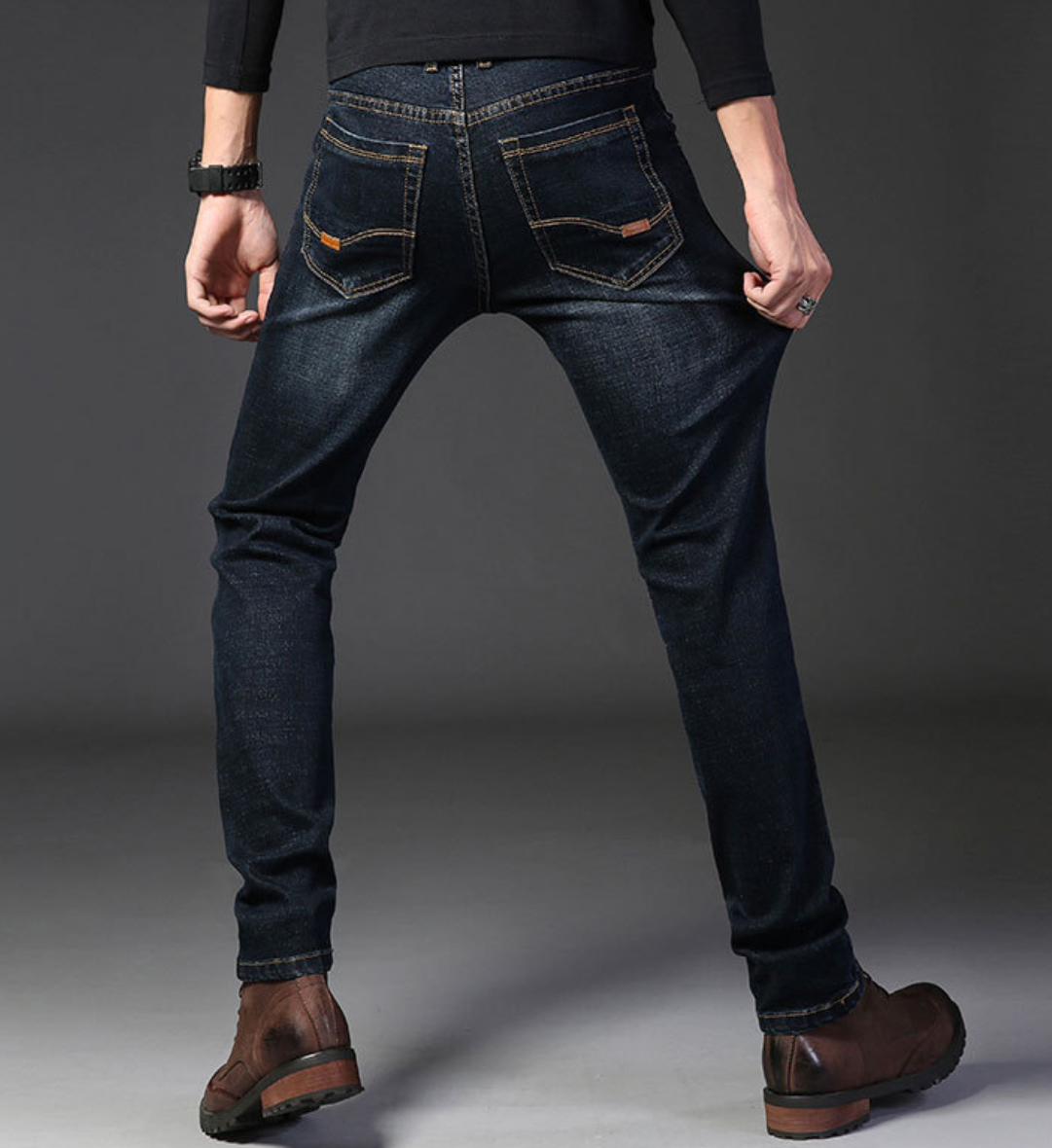 Spring and Summer New Men's Jeans Men Loose Straight Leg Business Men's Pants Casual Work Man Men's Adult Gentleman Long Jeans Fast delivery within 1-5 days