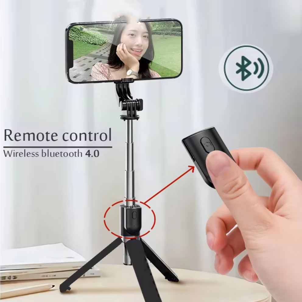 Wireless Bluetooth Selfie Stick Tripod Stand without Fill Light Remote Shutter Tripod  Live Phone Holder  Local fast delivery