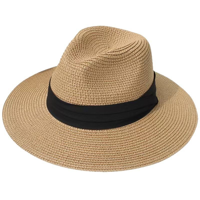 FURTALK Womens Mens Wide Brim Straw Panama Hat Fedora Summer Beach Sun Hat UPF Straw Hat for Women