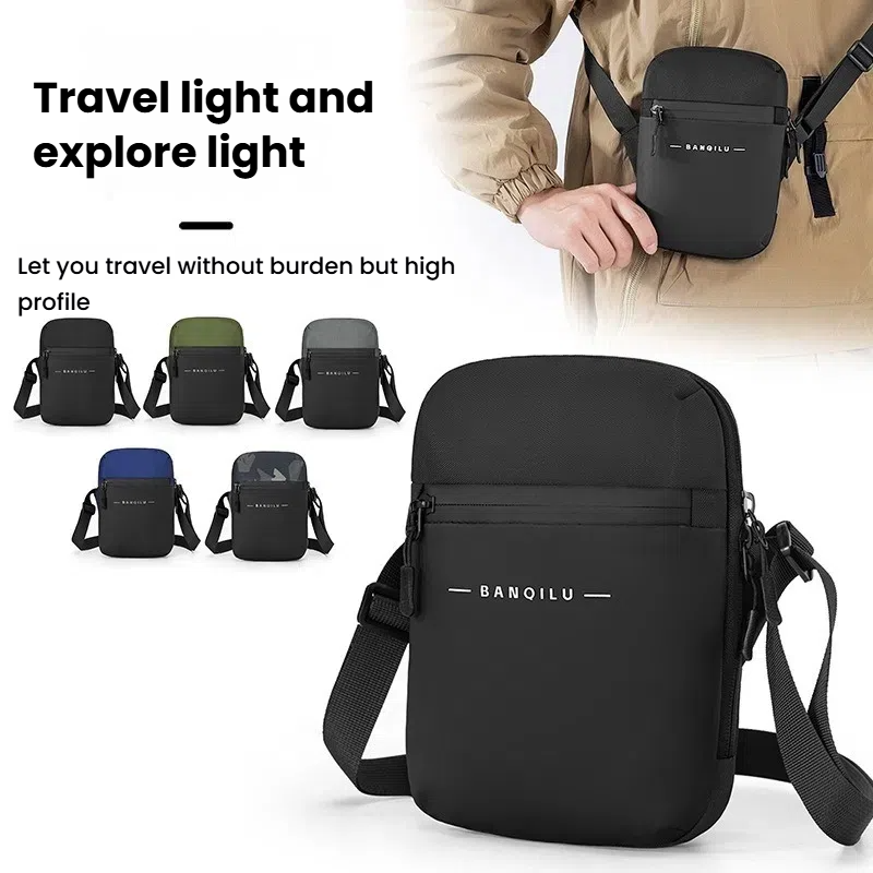 The new - style men's trendy chest bag, cross - body bag, outdoor travel waist bag, fashionable and simple single - shoulder bag, small cross - body bag.