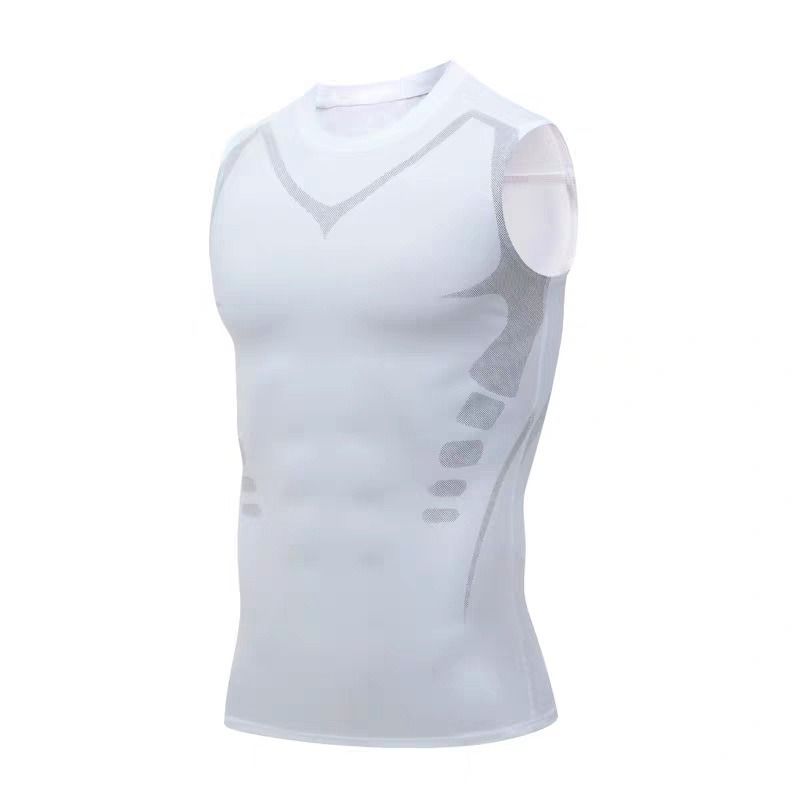 "Men's Moisture-Wicking Sleeveless Basketball Running Training Sports Gym Tights – Elastic Compression Leggings for Hot Climates"​​