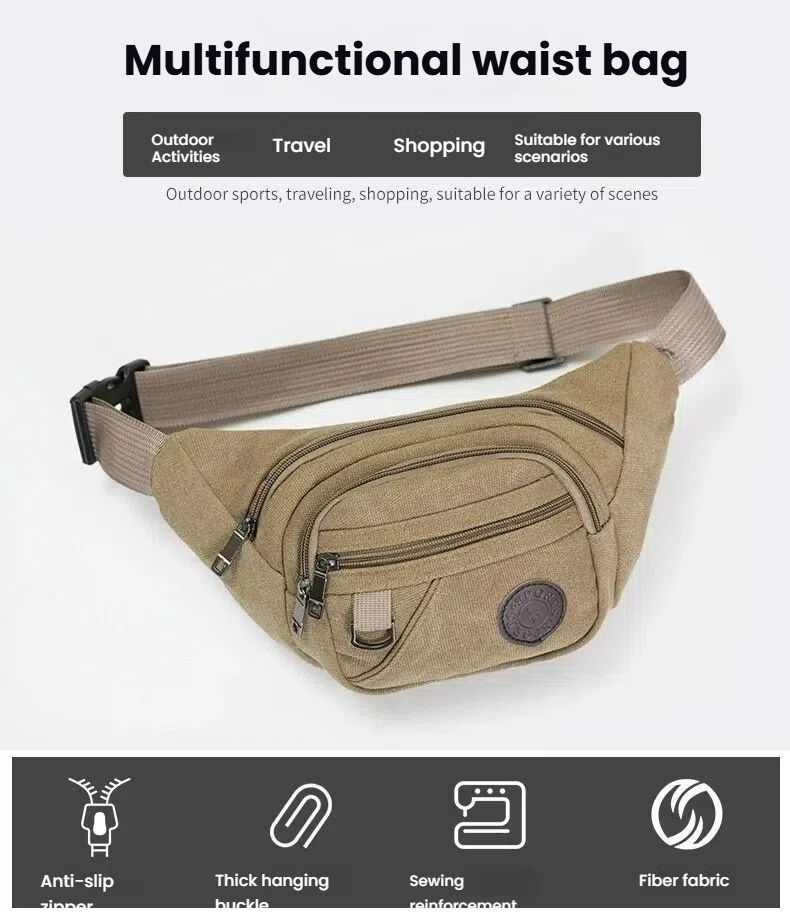“K golbuy”Multi-functional waist bag for leisure travel unisex use