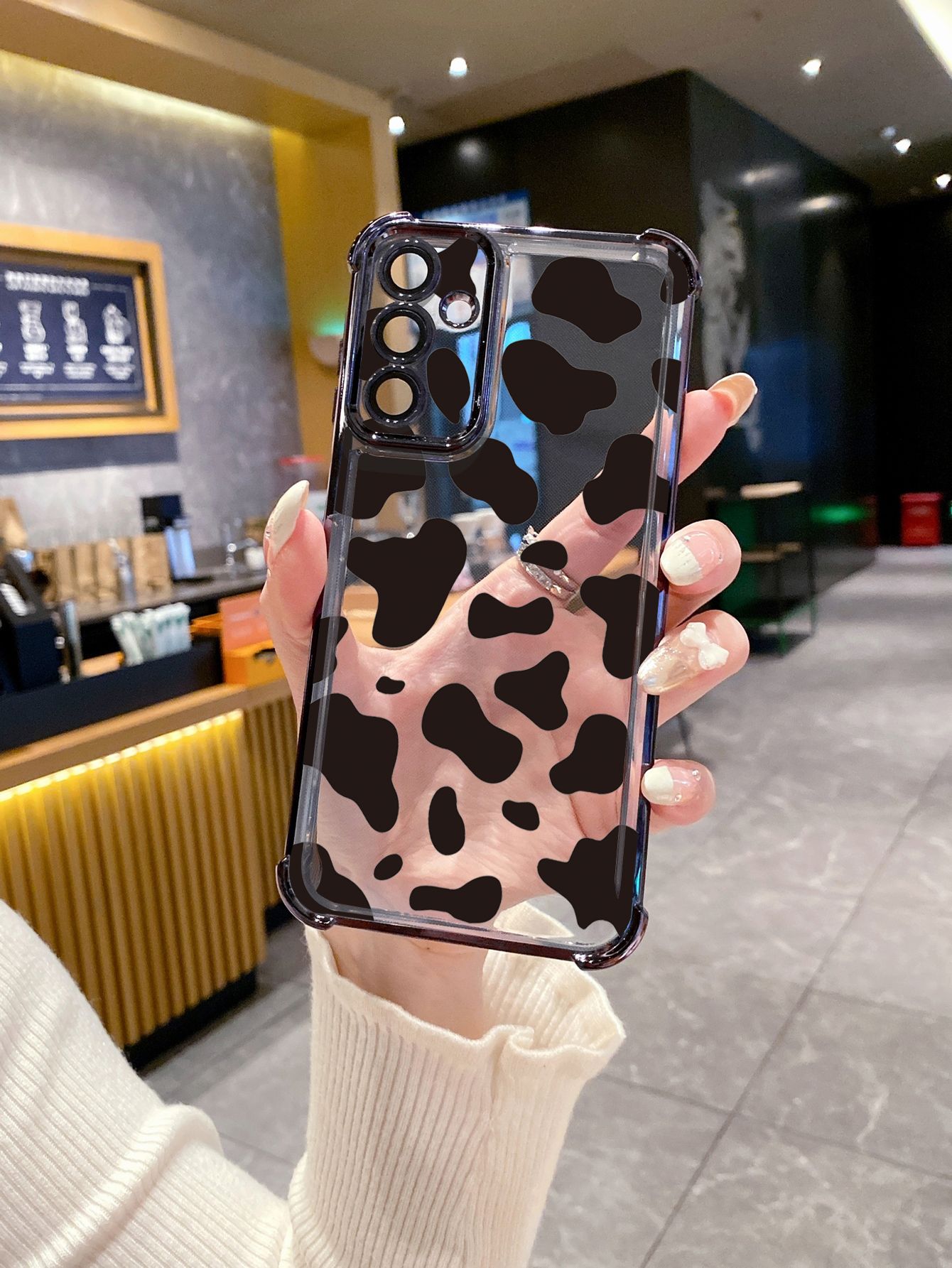 For VIVO Y17S Y27 T1X Y02S Y21S Y02 Y33S Y12S Y18 Y38 Y20 Luxury Leopard Plating Frame Clear Phone Case Anti-shock Cover