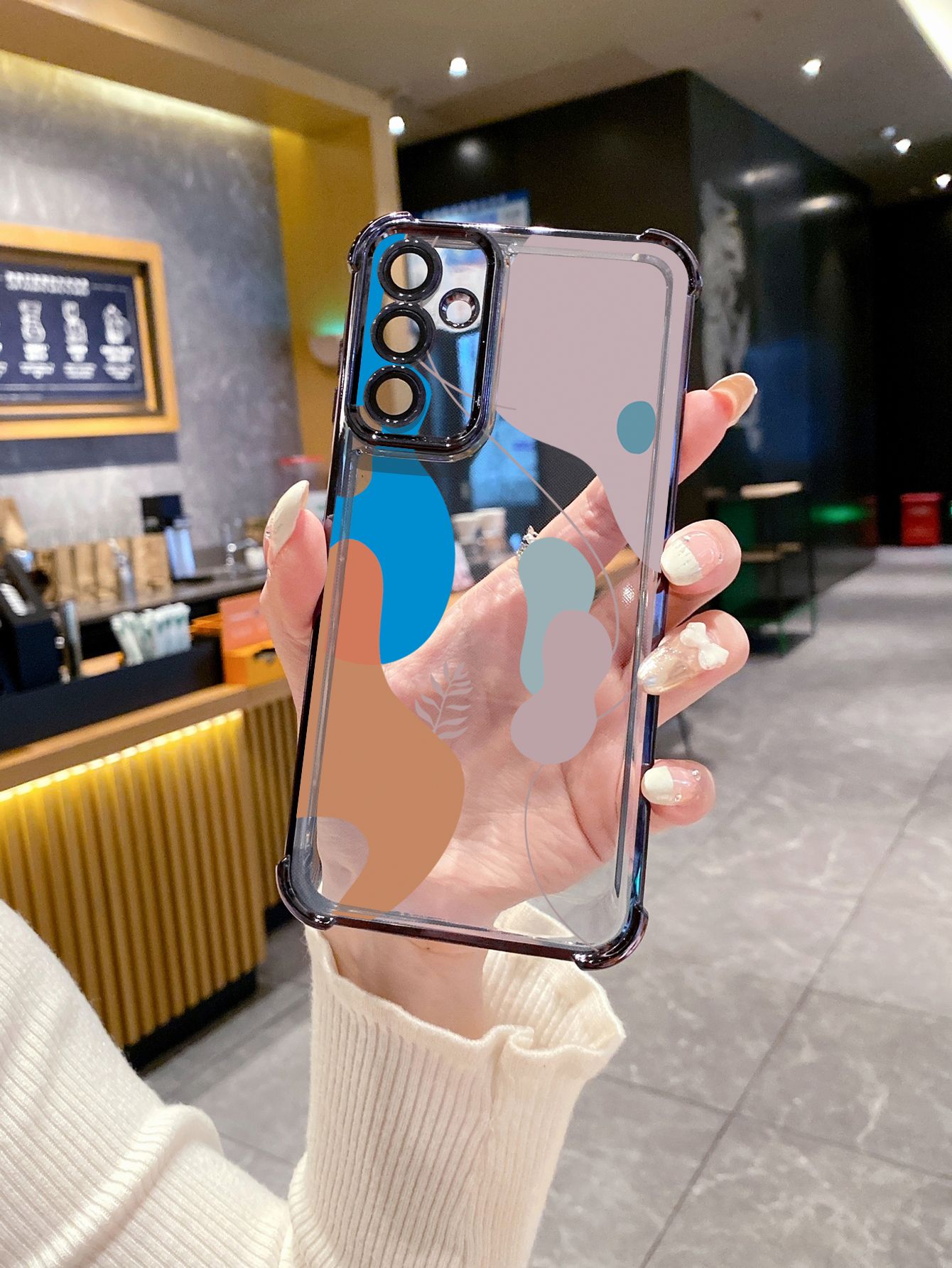 For Samsung Galaxy A15 A05 A35 A55 A14 A34 A33 A53 A73 A32 A56 A36 A06 A16 Morandi Color Plating Frame Clear Phone Case Anti-shock Cover