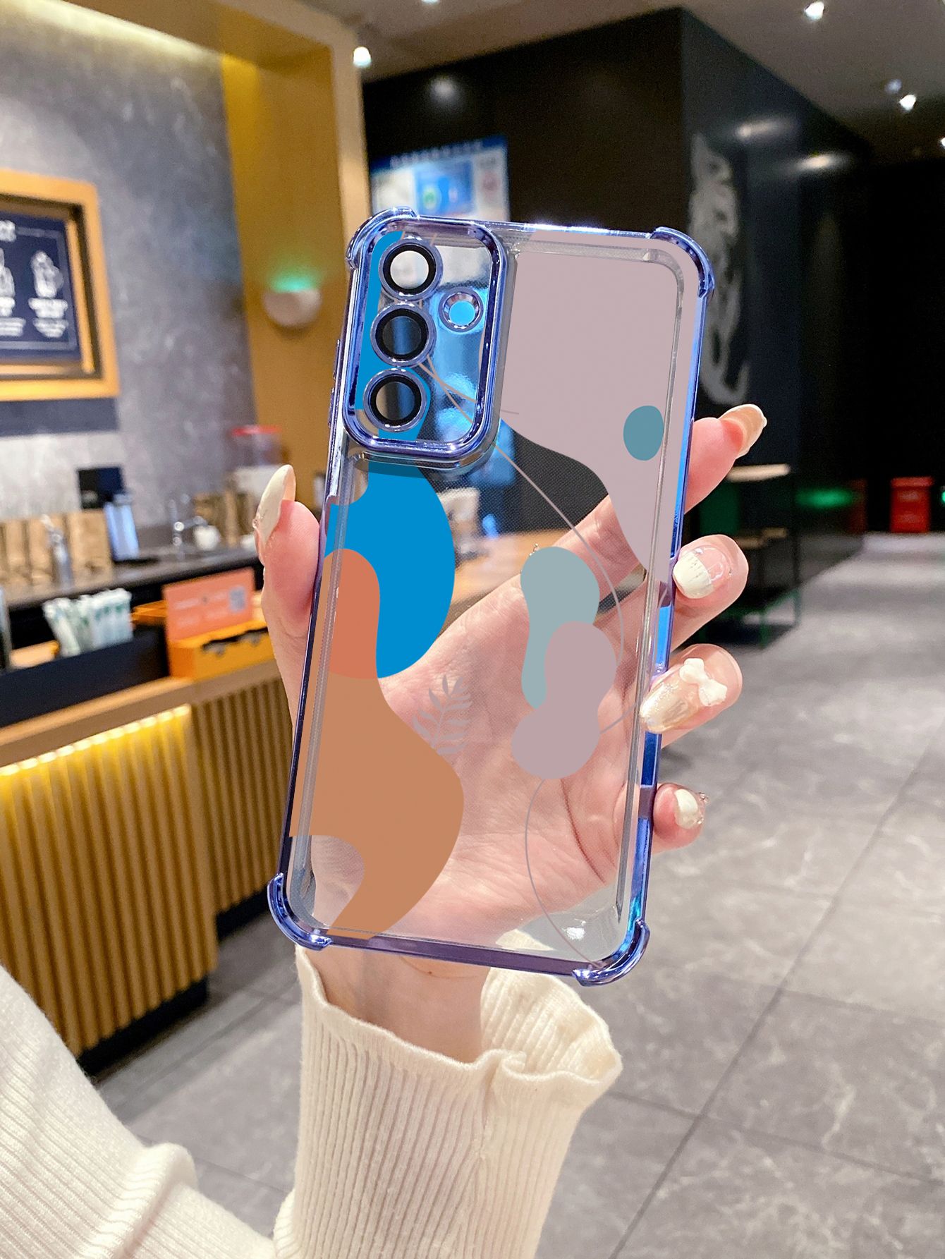 For Samsung Galaxy A15 A05 A35 A55 A14 A34 A33 A53 A73 A32 A56 A36 A06 A16 Morandi Color Plating Frame Clear Phone Case Anti-shock Cover