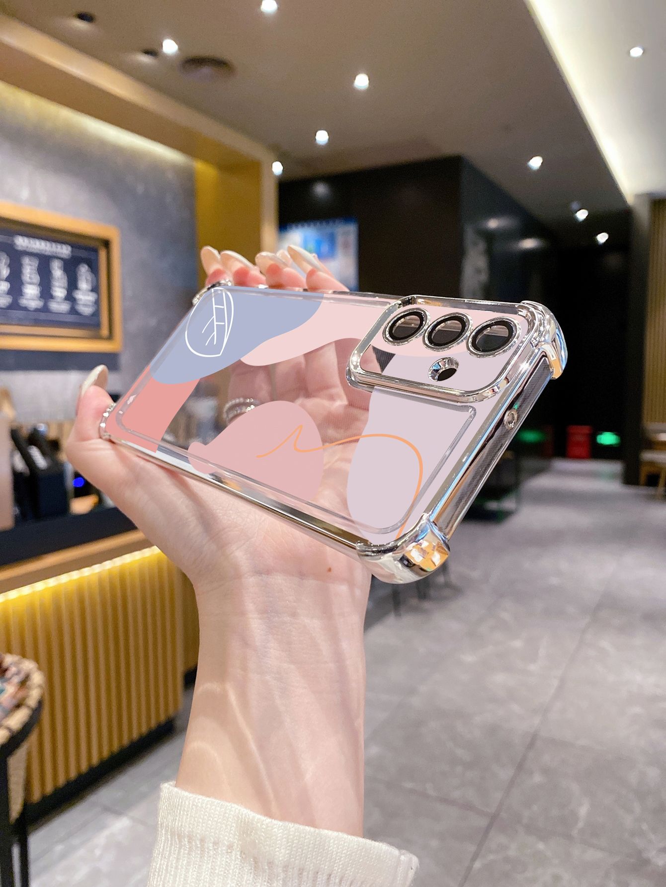 For Samsung Galaxy A15 A05 A35 A55 A14 A34 A33 A53 A73 A32 A56 A36 A06 A16 Morandi Color Plating Frame Clear Phone Case Anti-shock Cover