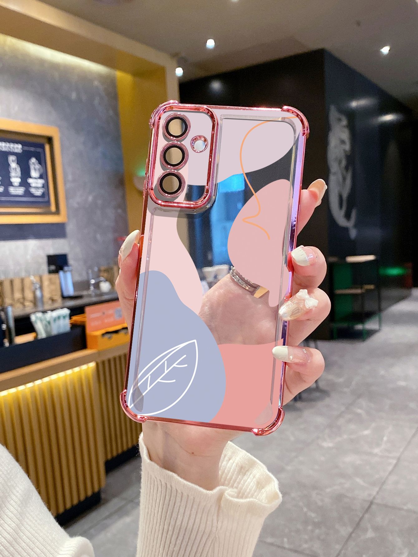 For Samsung Galaxy A15 A05 A35 A55 A14 A34 A33 A53 A73 A32 A56 A36 A06 A16 Morandi Color Plating Frame Clear Phone Case Anti-shock Cover