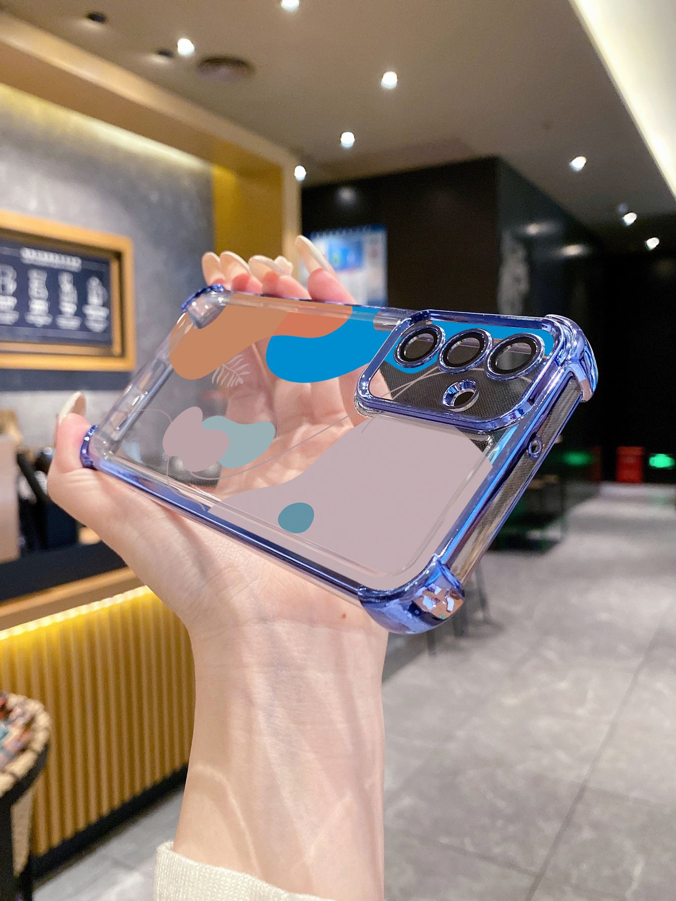 For Samsung Galaxy A15 A05 A35 A55 A14 A34 A33 A53 A73 A32 A56 A36 A06 A16 Morandi Color Plating Frame Clear Phone Case Anti-shock Cover