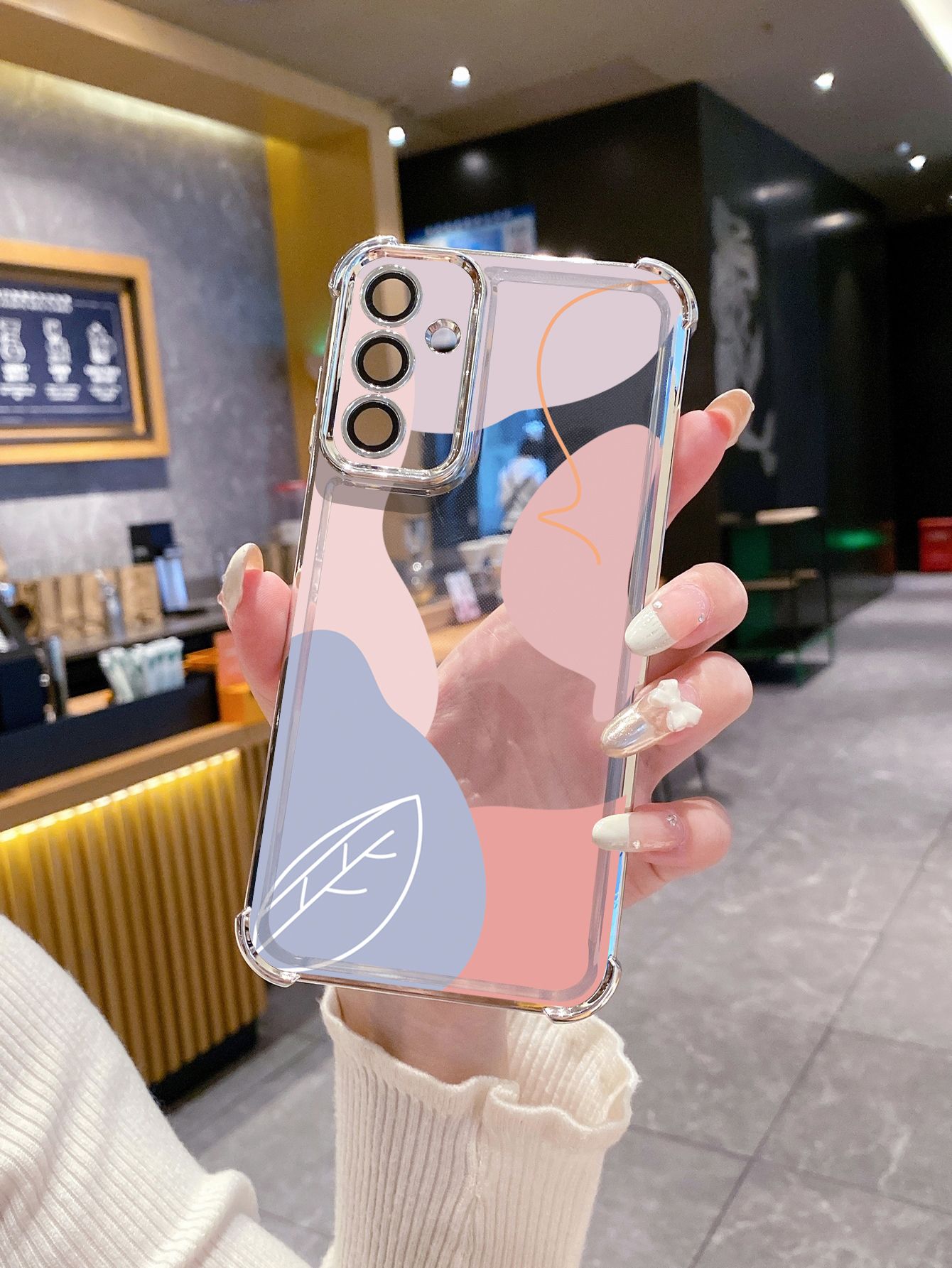 For Samsung Galaxy A15 A05 A35 A55 A14 A34 A33 A53 A73 A32 A56 A36 A06 A16 Morandi Color Plating Frame Clear Phone Case Anti-shock Cover