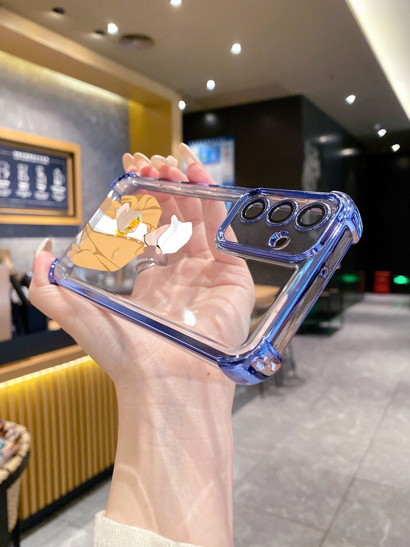 For iPhone 16 15 Pro Max 14 Plus 13 12 11 XR 8 7 SE 2022 XS Couple Girl Boy Plating Frame Clear Phone Case Anti-shock Cover