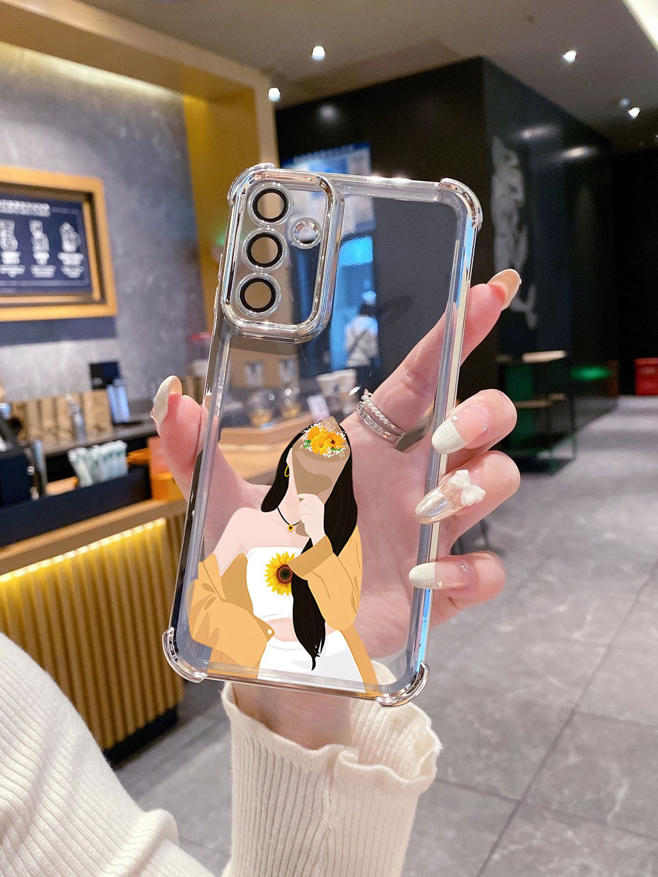 For iPhone 16 15 Pro Max 14 Plus 13 12 11 XR 8 7 SE 2022 XS Couple Girl Boy Plating Frame Clear Phone Case Anti-shock Cover