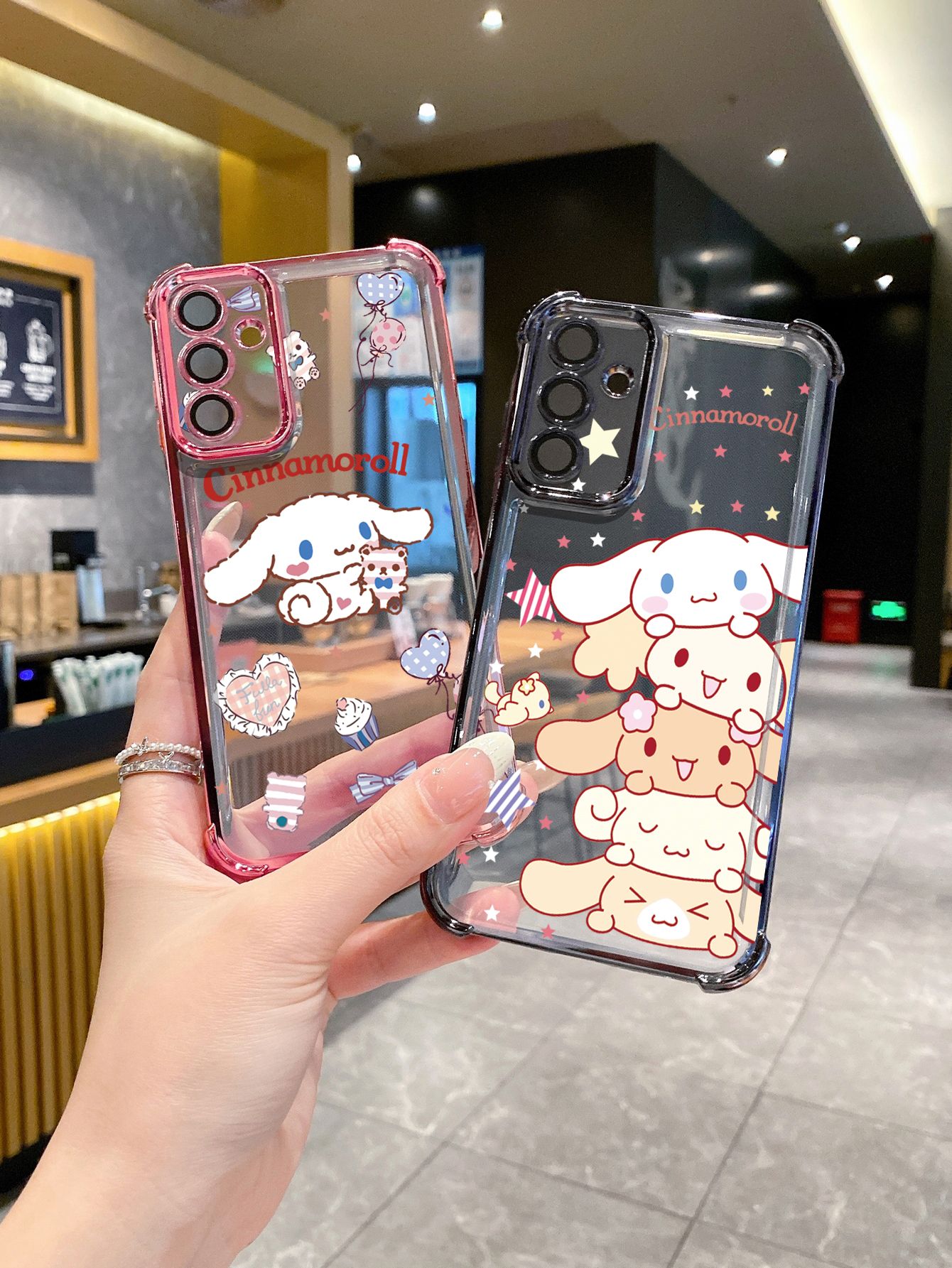 For Infinix Hot 50i 40i 40 Pro 30 Play Note 30 Smart 9 8 Cinnamoroll Plating Frame Clear Phone Case Anti-shock Cover