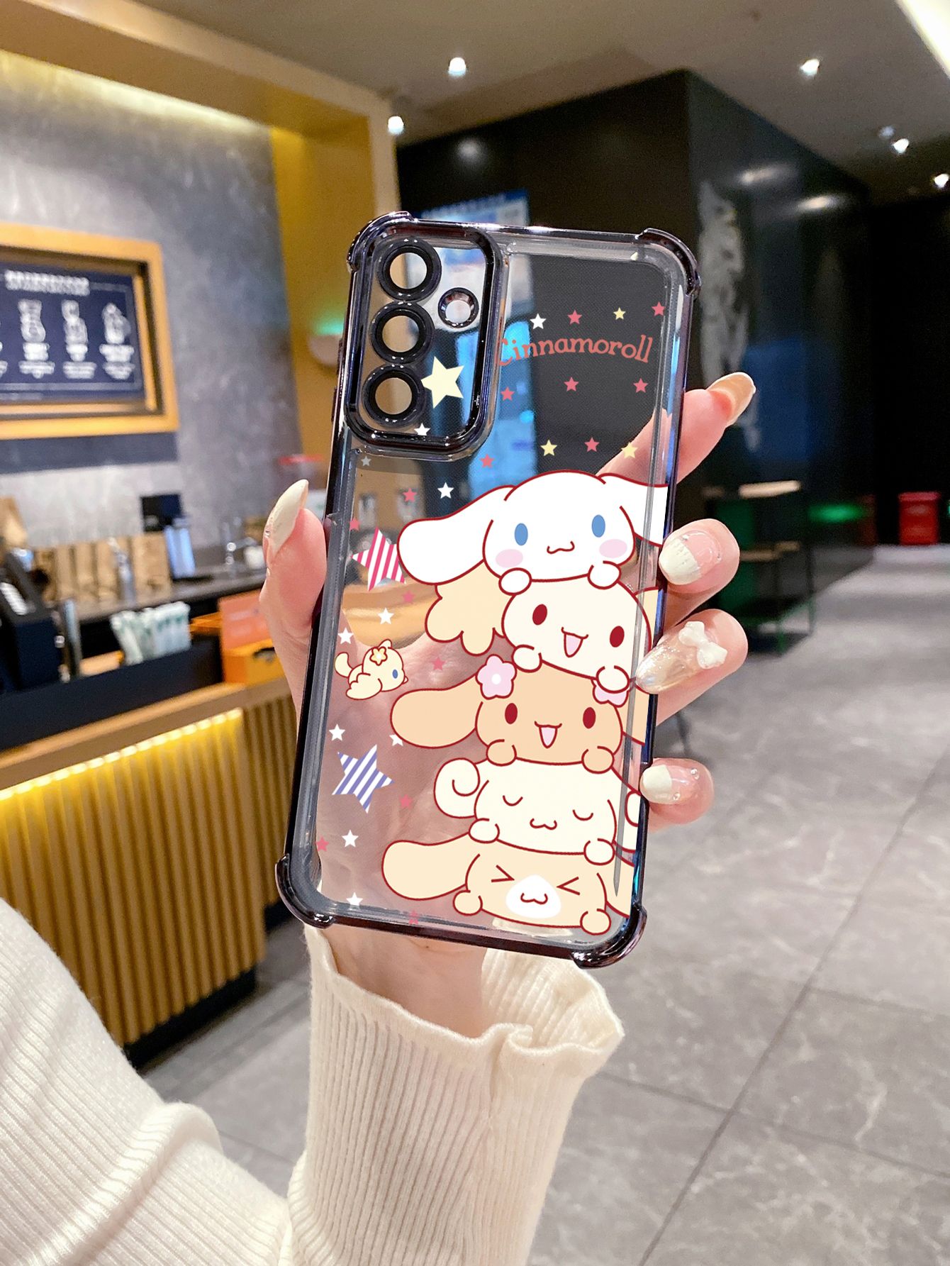 For Infinix Hot 50i 40i 40 Pro 30 Play Note 30 Smart 9 8 Cinnamoroll Plating Frame Clear Phone Case Anti-shock Cover