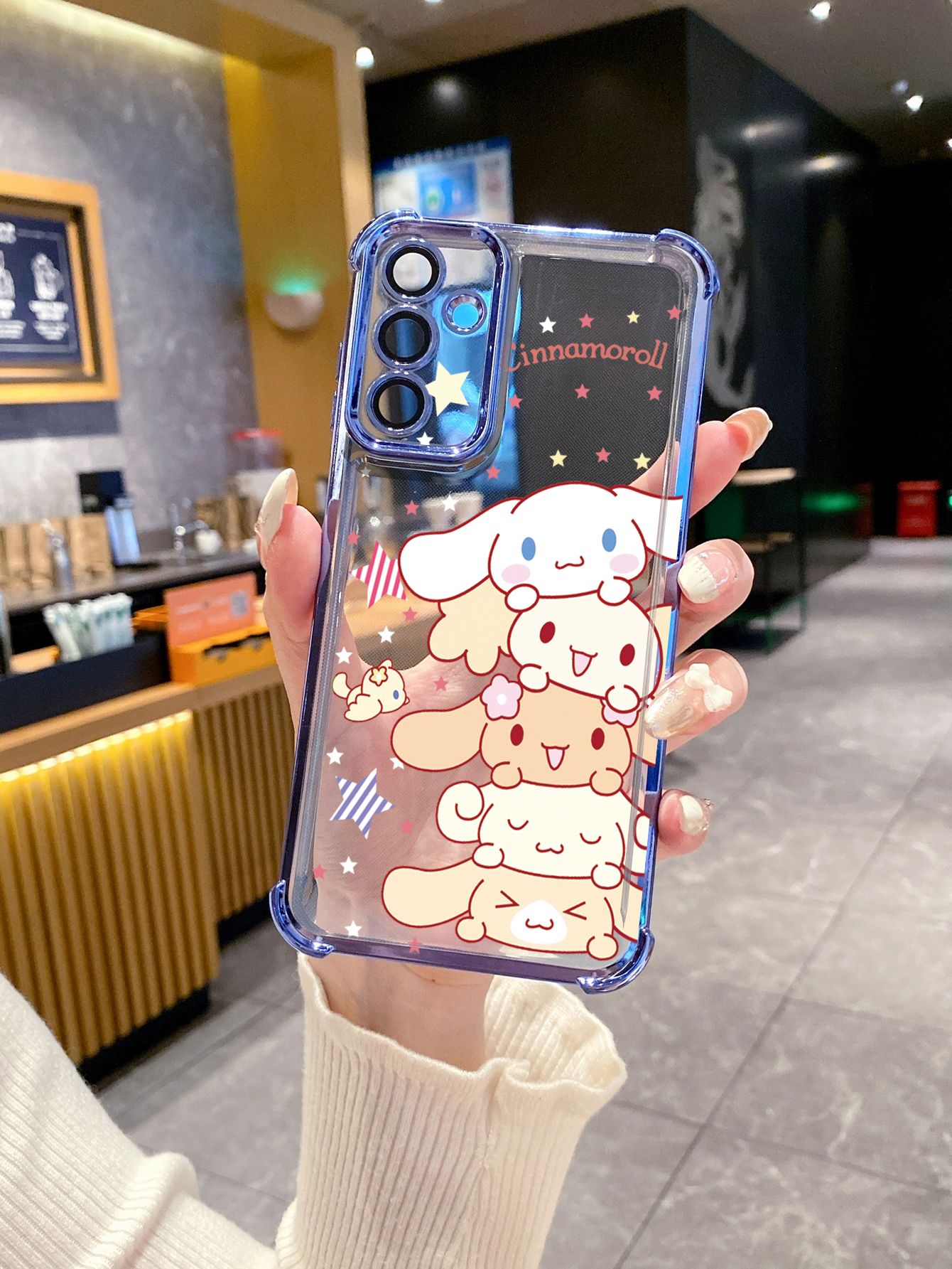 For Infinix Hot 50i 40i 40 Pro 30 Play Note 30 Smart 9 8 Cinnamoroll Plating Frame Clear Phone Case Anti-shock Cover