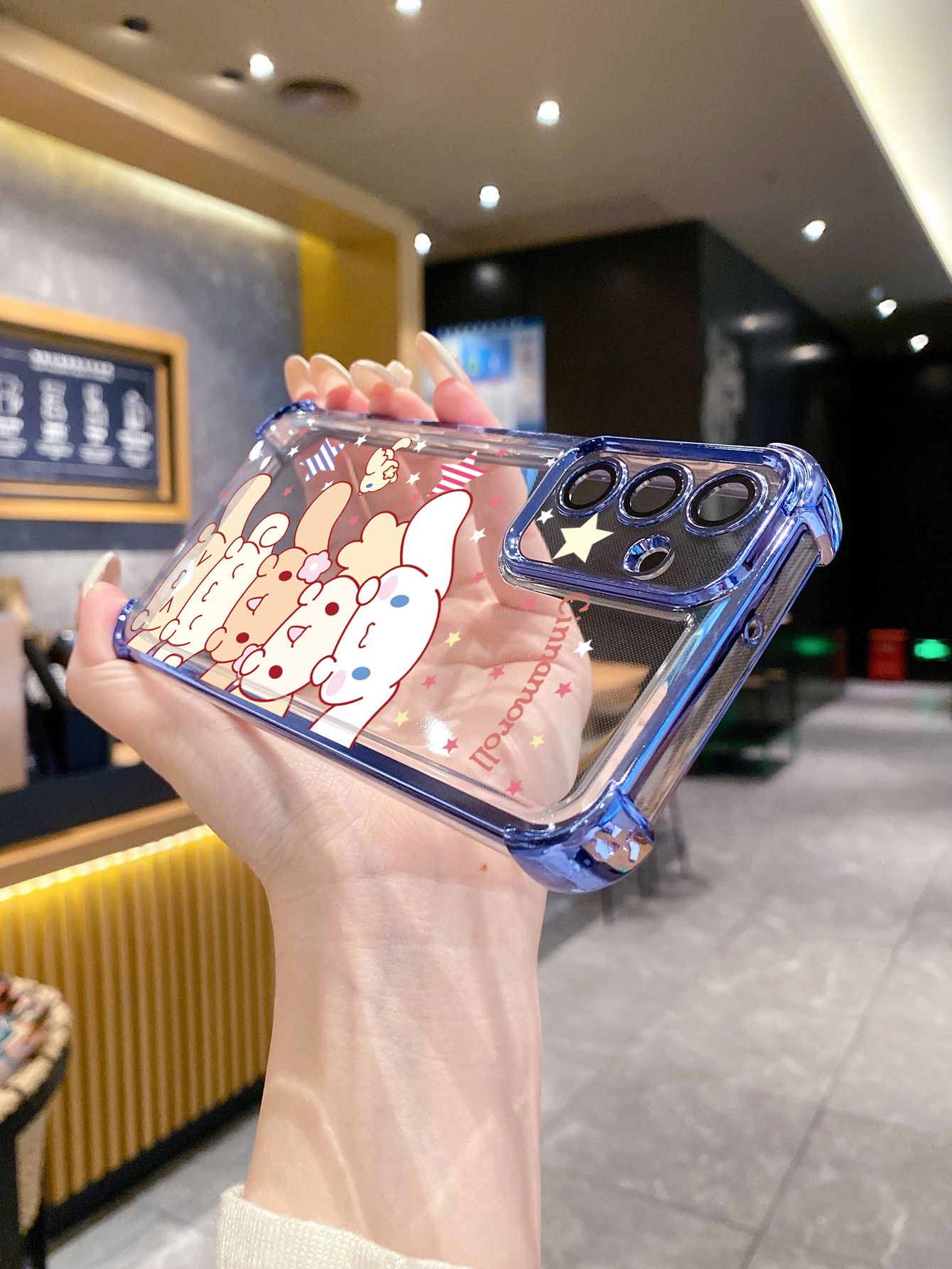 For Infinix Hot 50i 40i 40 Pro 30 Play Note 30 Smart 9 8 Cinnamoroll Plating Frame Clear Phone Case Anti-shock Cover