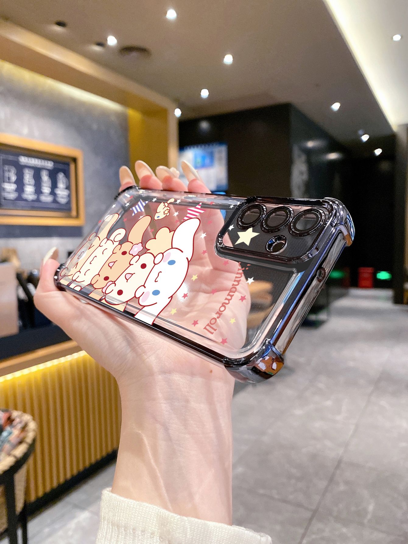 For Infinix Hot 50i 40i 40 Pro 30 Play Note 30 Smart 9 8 Cinnamoroll Plating Frame Clear Phone Case Anti-shock Cover