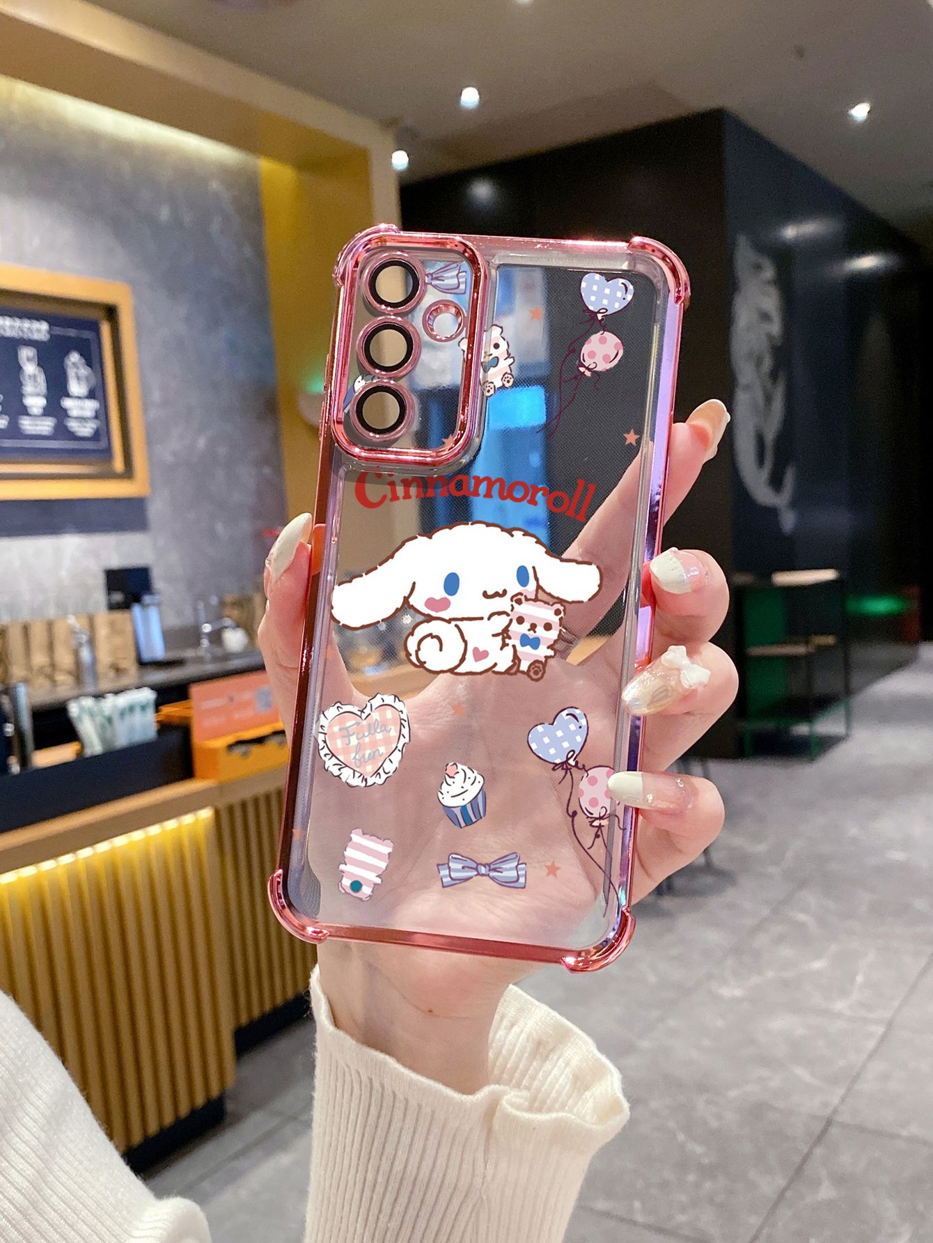For Infinix Hot 50i 40i 40 Pro 30 Play Note 30 Smart 9 8 Cinnamoroll Plating Frame Clear Phone Case Anti-shock Cover