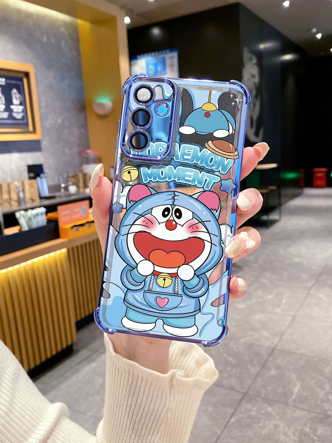 For OPPO A3X A2 Pro A1 A60 A18 A38 A17 A16 A57 A77 4G A59 A98 A78 A58 5G Stitch Angel Couple Plating Frame Clear Phone Case Anti-shock Cover