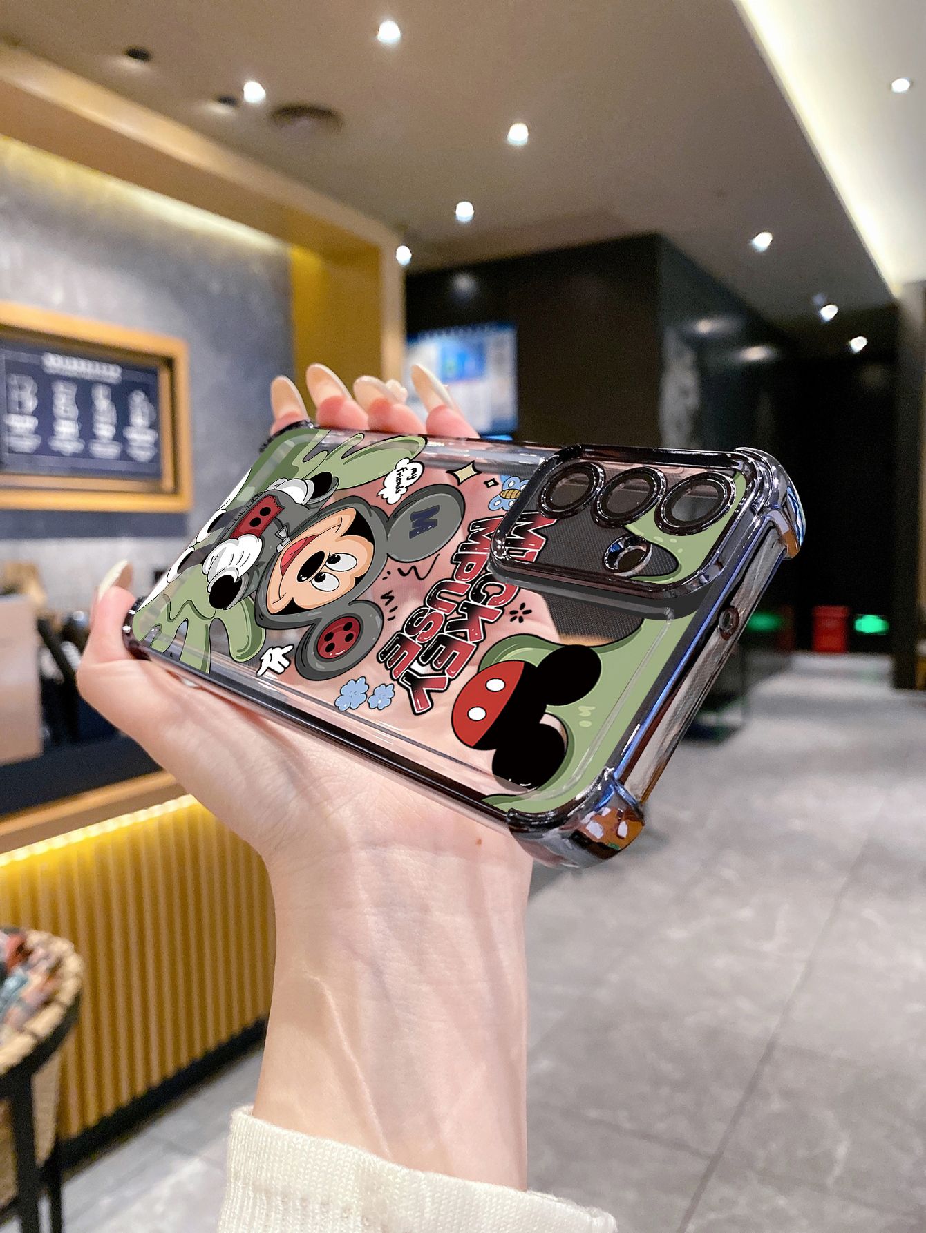 For Samsung Galaxy A15 A05 A35 A55 A14 A34 A33 A53 A73 A32 A56 A36 A06 A16 Lovely Mickey Minnie Plating Frame Clear Phone Case Anti-shock Cover