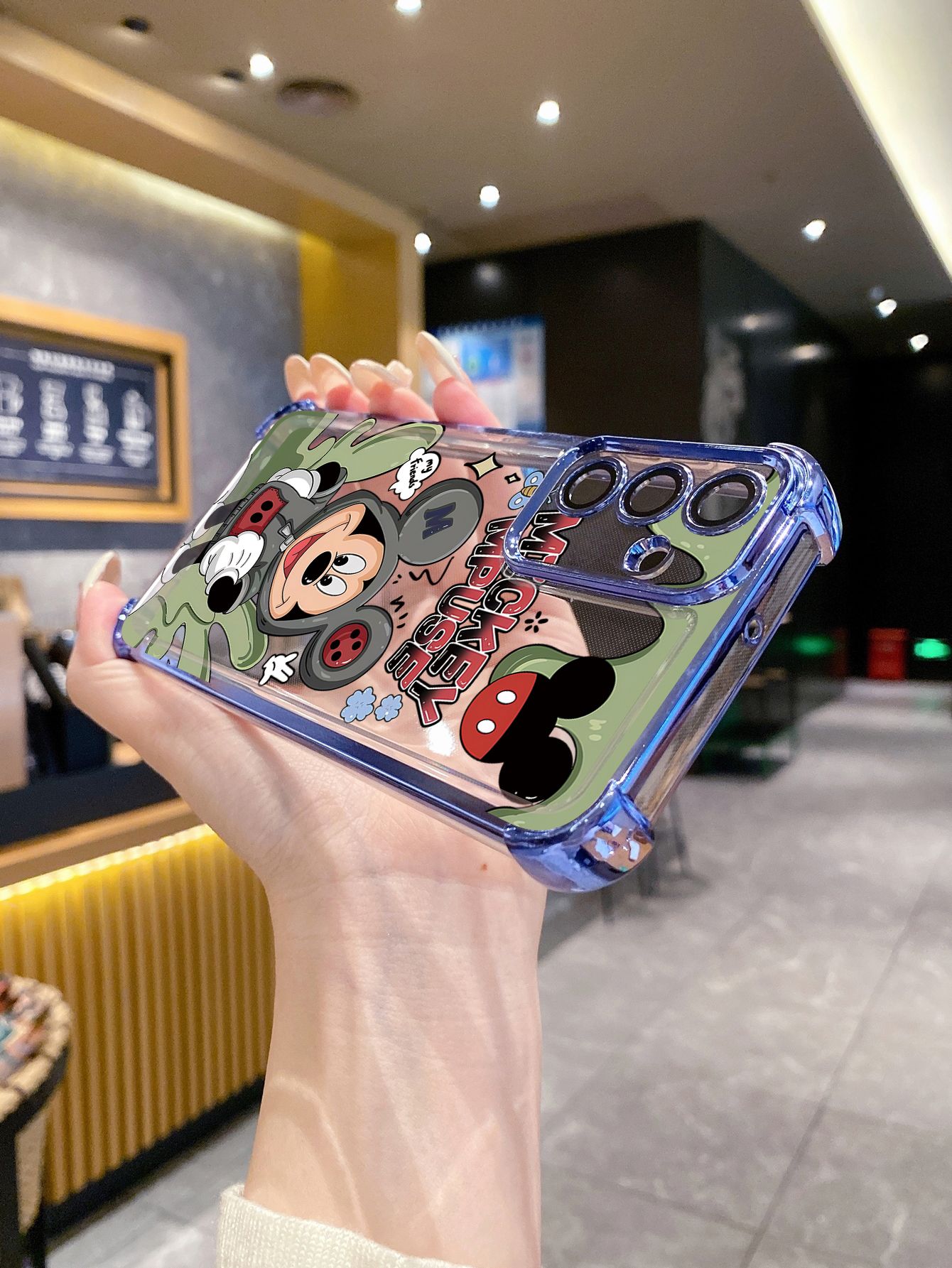 For Samsung Galaxy A15 A05 A35 A55 A14 A34 A33 A53 A73 A32 A56 A36 A06 A16 Lovely Mickey Minnie Plating Frame Clear Phone Case Anti-shock Cover