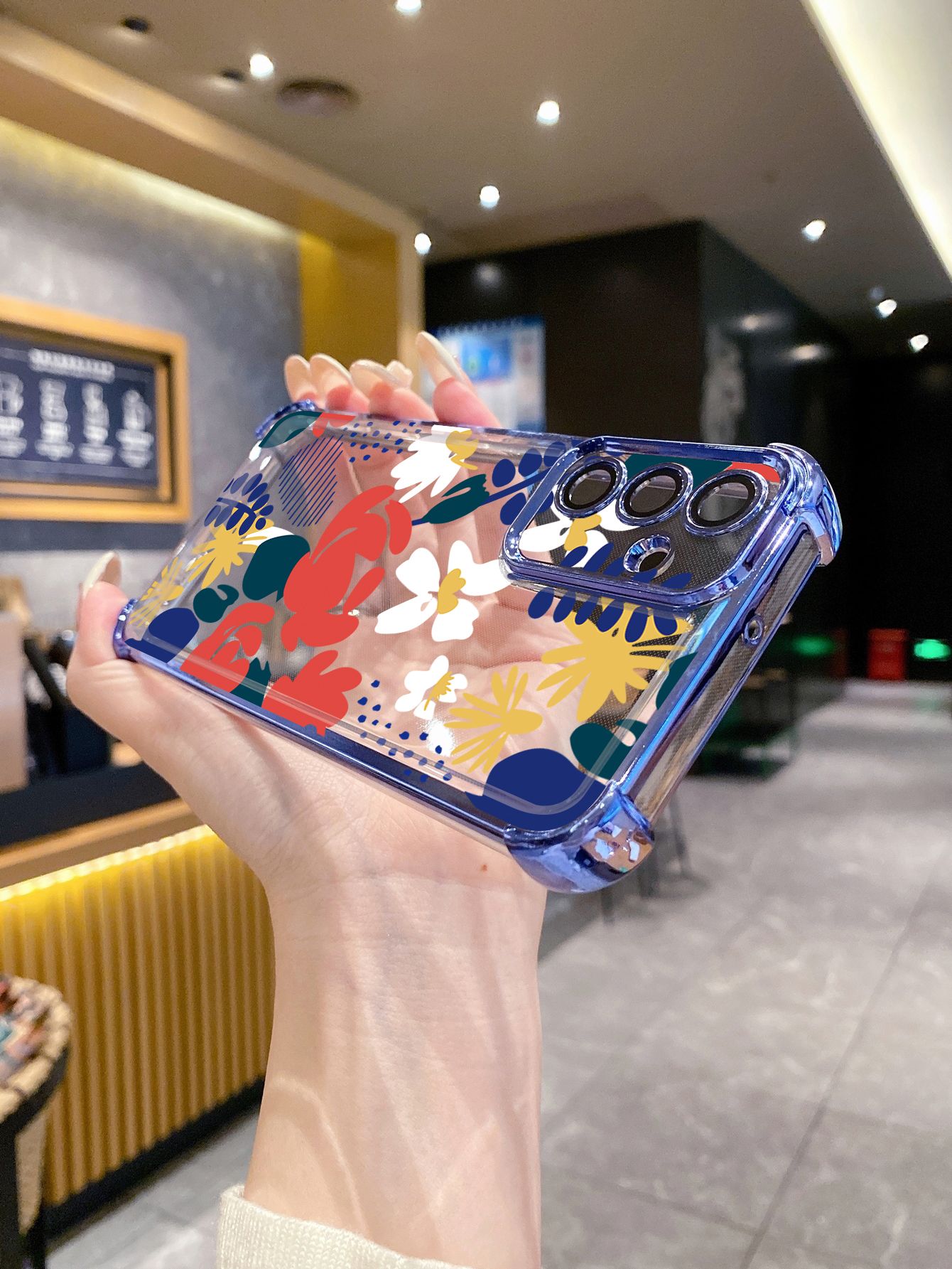 For VIVO Y17S Y27 T1X Y02S Y21S Y02 Y33S Y12S Y18 Y38 Y20 Luxury Flower Plating Frame Clear Phone Case Anti-shock Cover