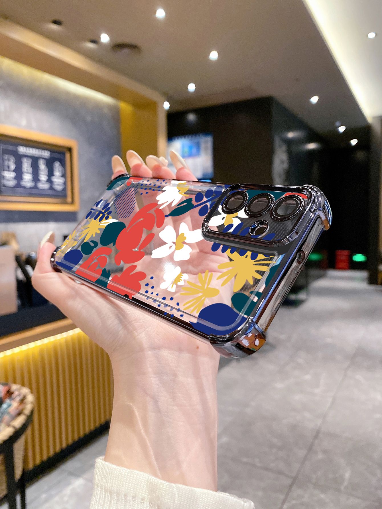 For VIVO Y17S Y27 T1X Y02S Y21S Y02 Y33S Y12S Y18 Y38 Y20 Luxury Flower Plating Frame Clear Phone Case Anti-shock Cover