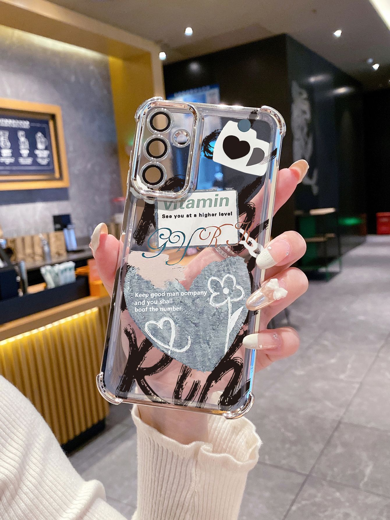 For Huawei Pura 70 Ultra Mate 60 70 Pro Honor 300 200 X9A 90 Lite Smile Heart Plating Frame Clear Phone Case Anti-shock Cover